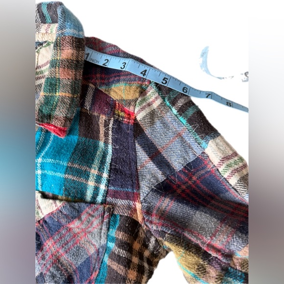 We The Free Lost In Plaid Patchwork Medium Great used condition button up top - Picture 10 of 14